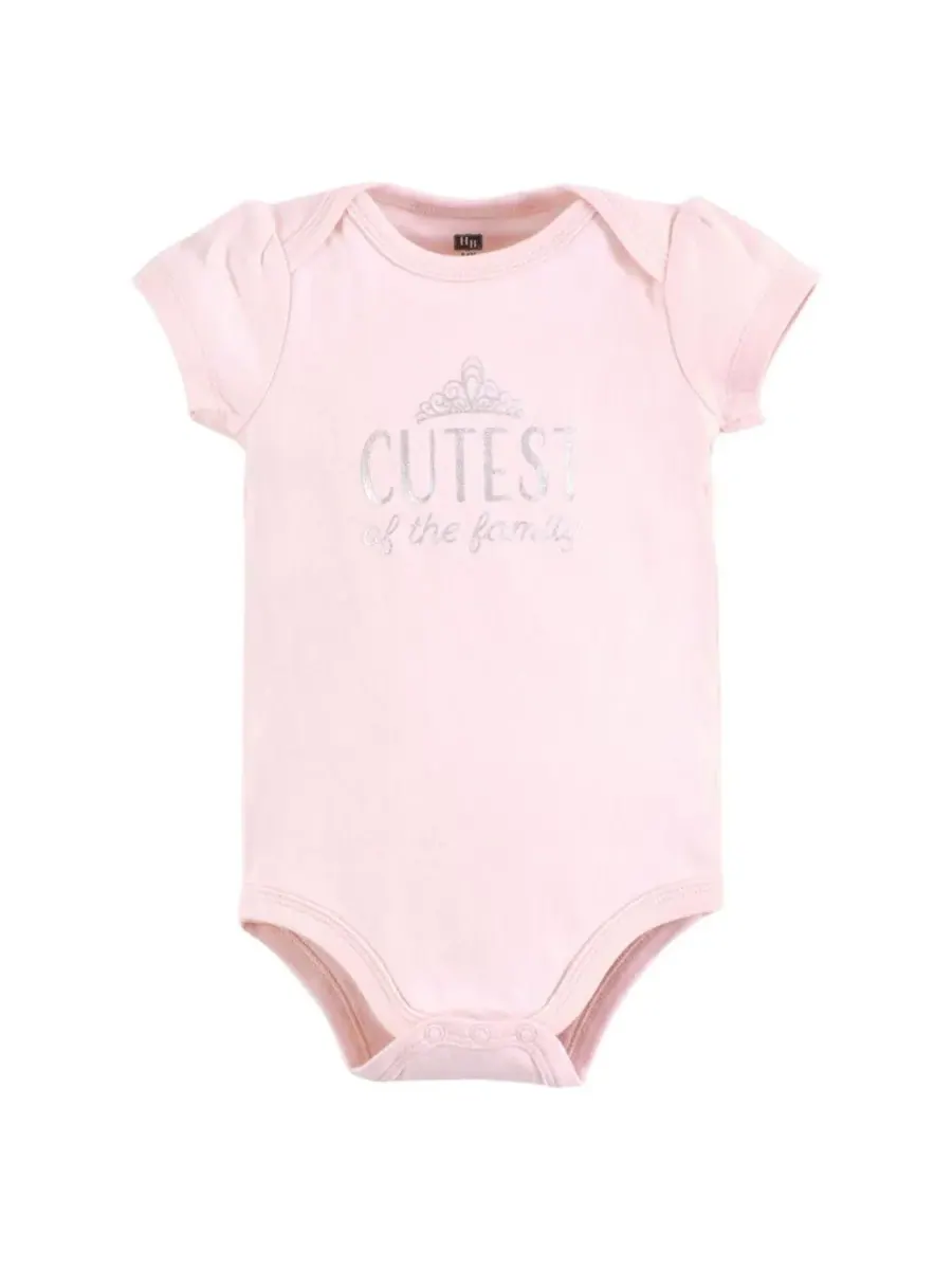 Комплект из 3 мягких хлопковых боди на каждый день Hudson Baby, Sparkle Princess Tutu — изображение 4 из 5