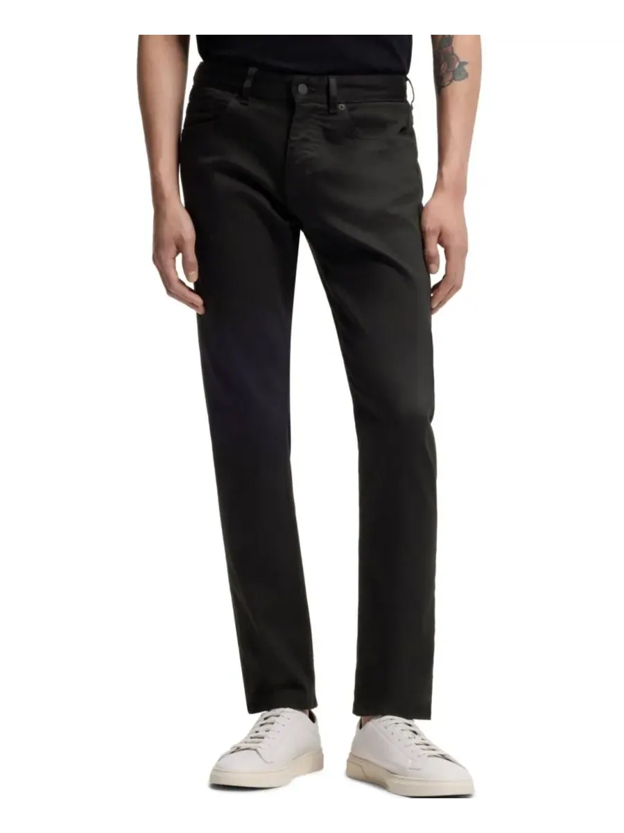 Мужские брюки Delaware Slim-Fit из износостойкой саржи Hugo Boss — изображение 1 из 5, черный