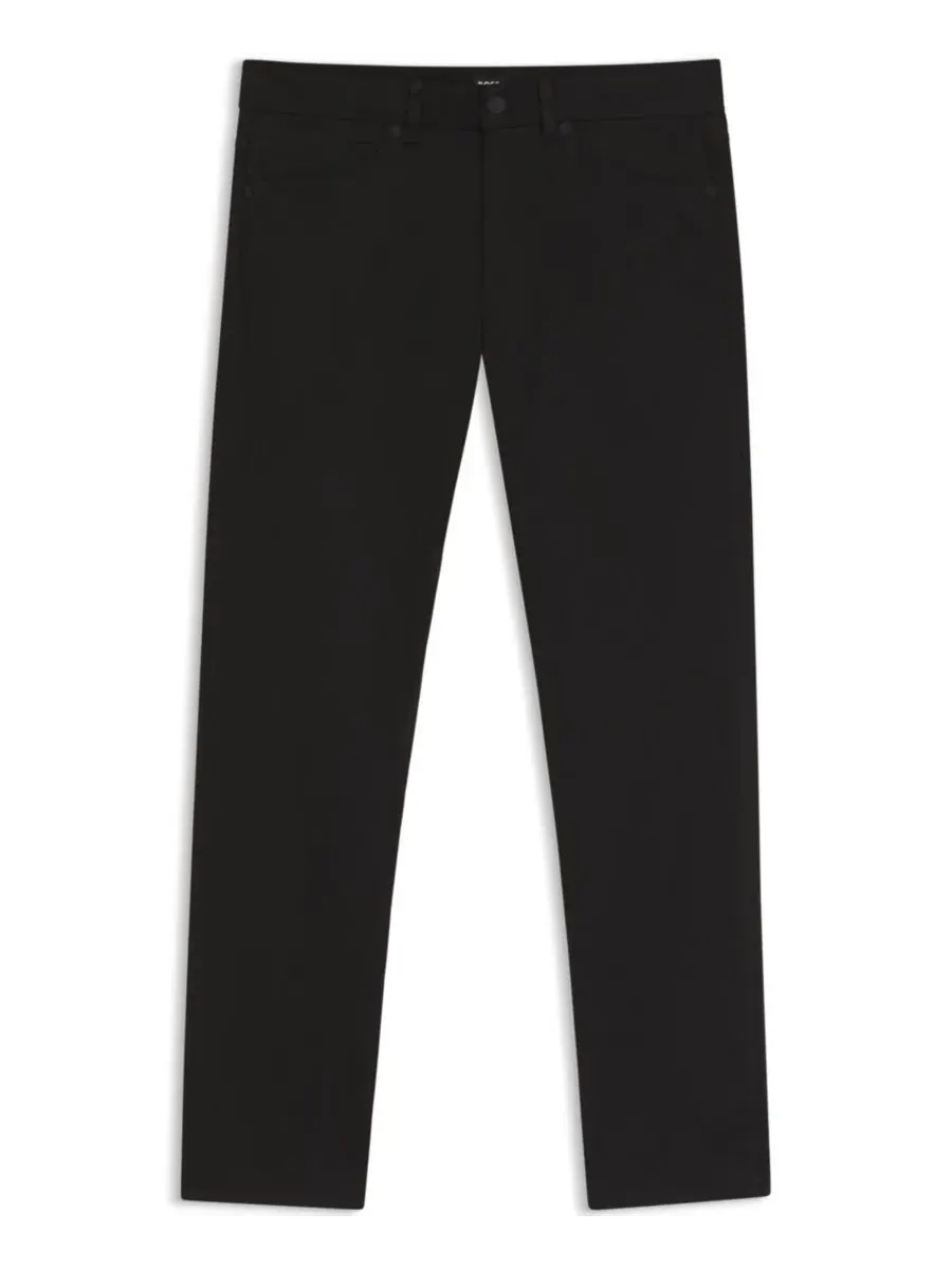 Мужские брюки Delaware Slim-Fit из износостойкой саржи Hugo Boss — изображение 4 из 5, черный
