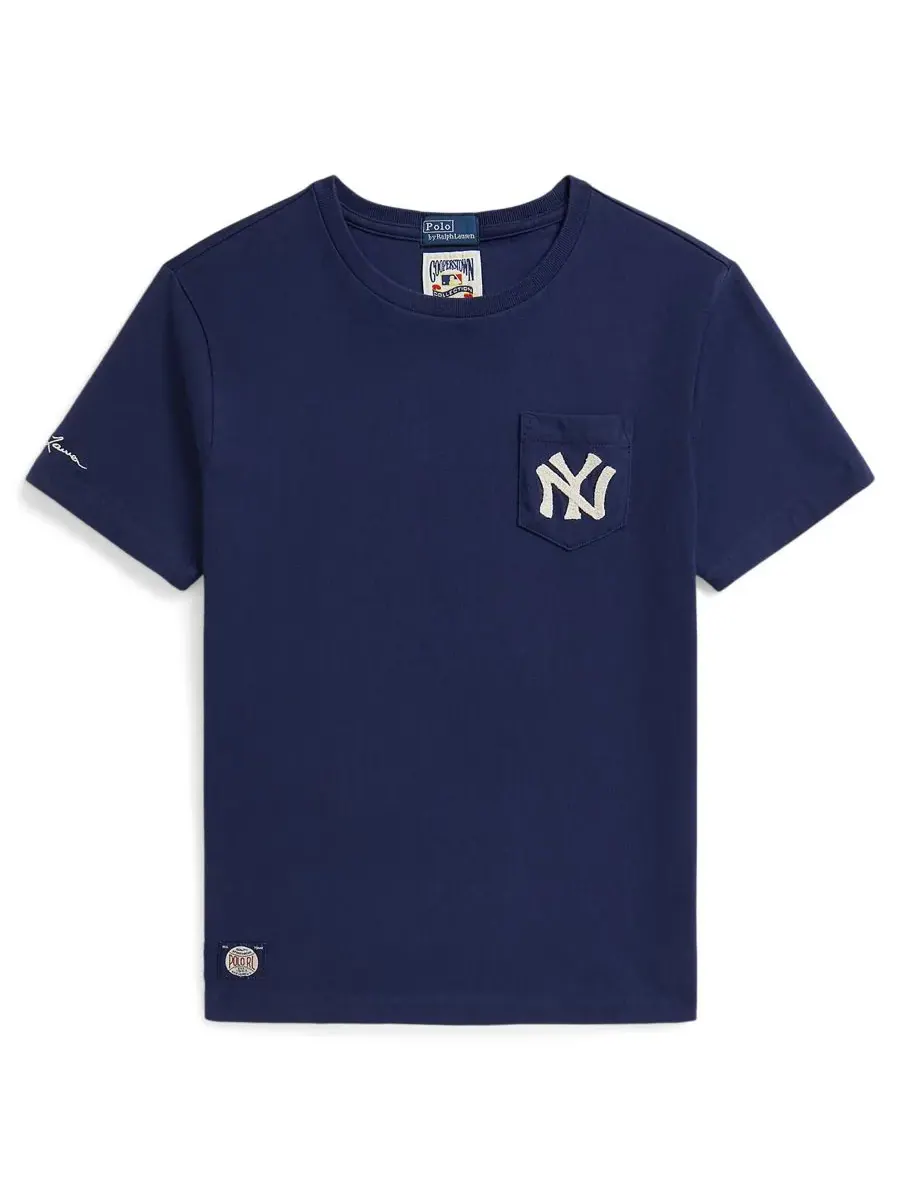 Детская футболка с круглым вырезом Yankees (8-20 лет) Polo Ralph Lauren, темно-cobalt — изображение 1 из 3, кобальт