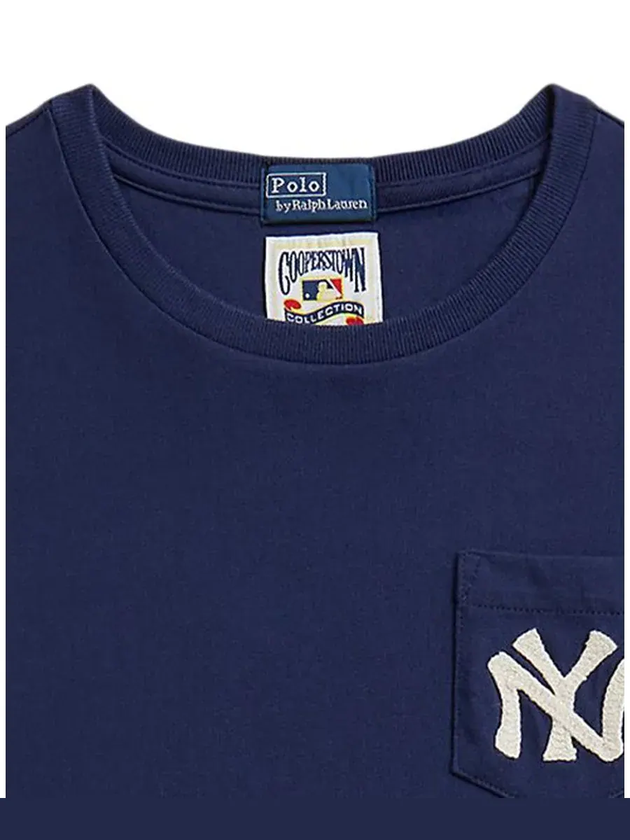 Детская футболка с круглым вырезом Yankees (8-20 лет) Polo Ralph Lauren, темно-cobalt — изображение 3 из 3, кобальт