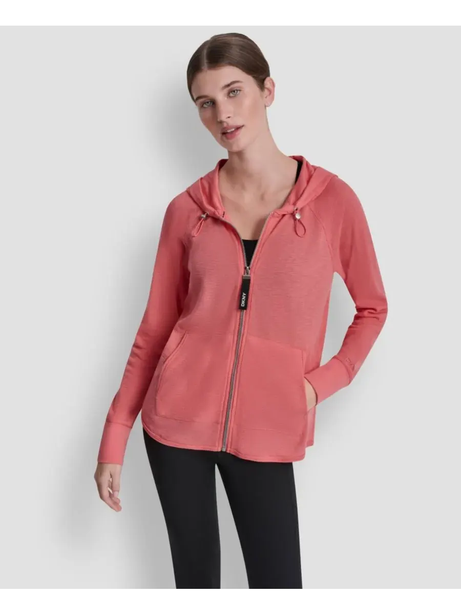 Женская спортивная толстовка на молнии DKNY — изображение 1 из 6, загорелый