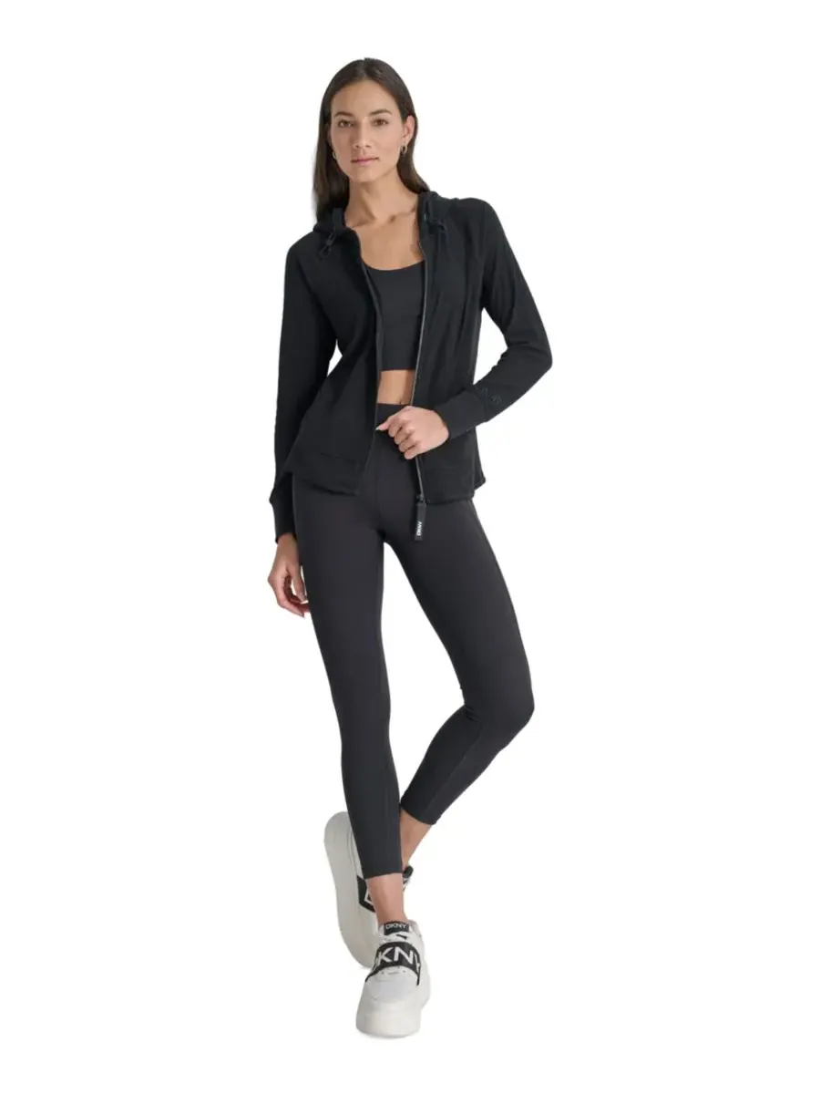 Женская спортивная толстовка на молнии DKNY — изображение 2 из 4, черный