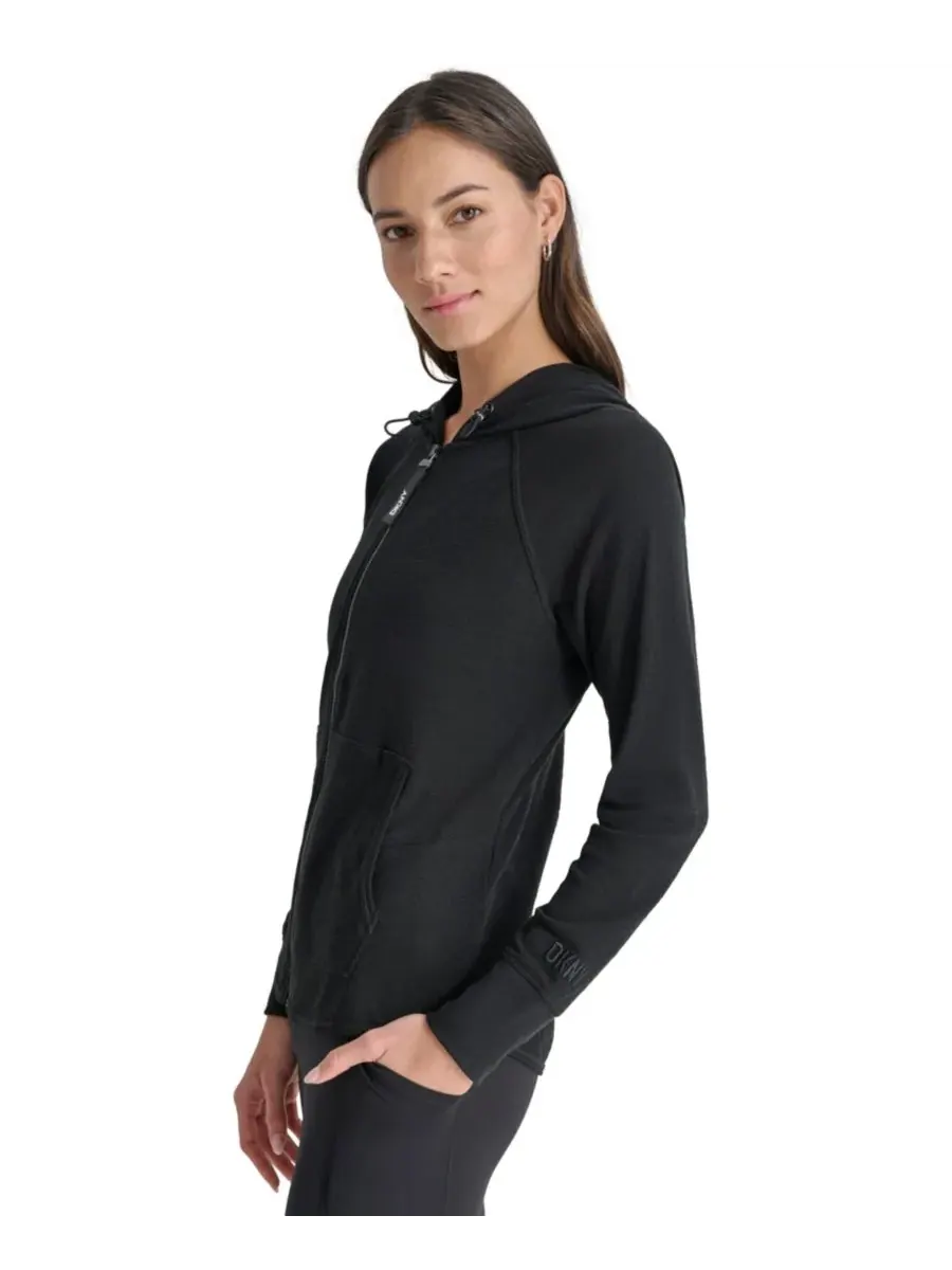Женская спортивная толстовка на молнии DKNY — изображение 3 из 4, черный