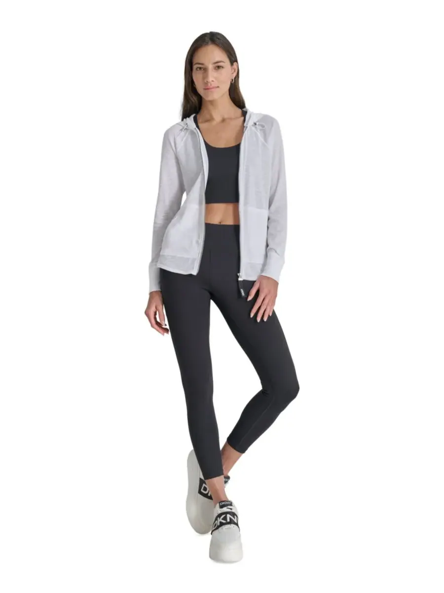 Женская спортивная толстовка на молнии DKNY — изображение 2 из 4, белый
