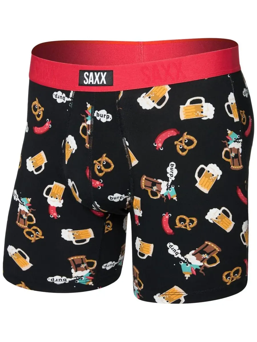 Мужские боксерские трусы Vibe Xtra Slim-Fit с принтом SAXX — изображение 1 из 3, черный