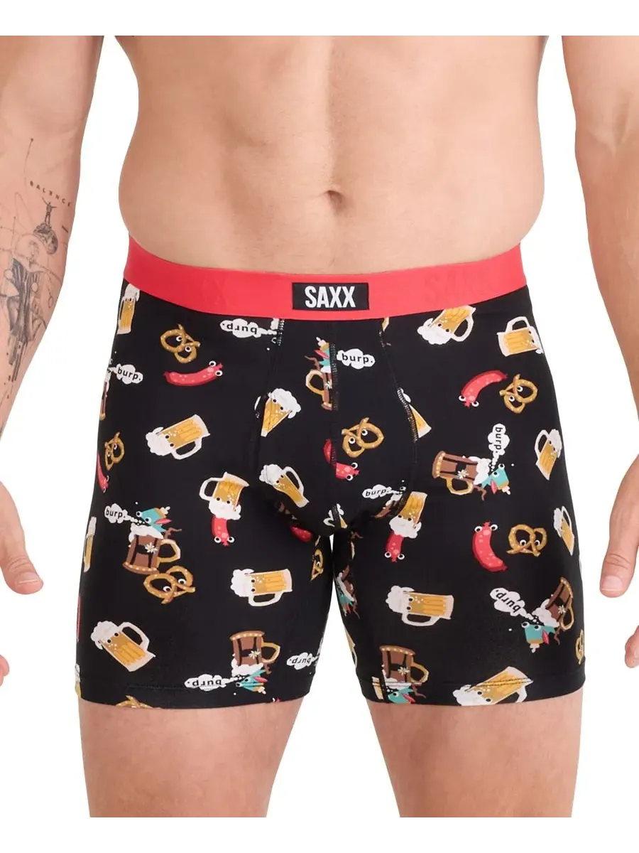 Мужские боксерские трусы Vibe Xtra Slim-Fit с принтом SAXX — изображение 2 из 3, черный