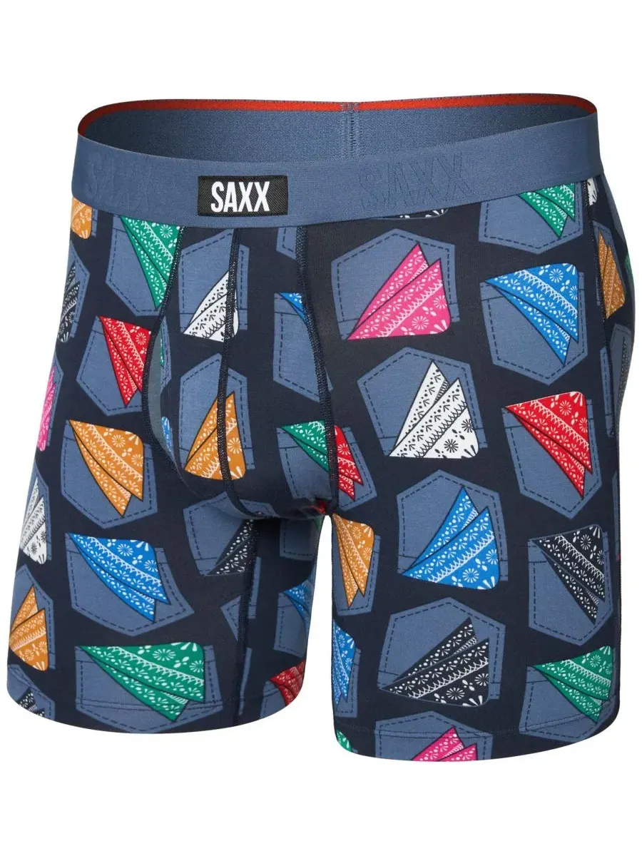 Мужские боксерские трусы Vibe Xtra Slim-Fit с принтом SAXX, Hankerchief-India Ink — изображение 1 из 3