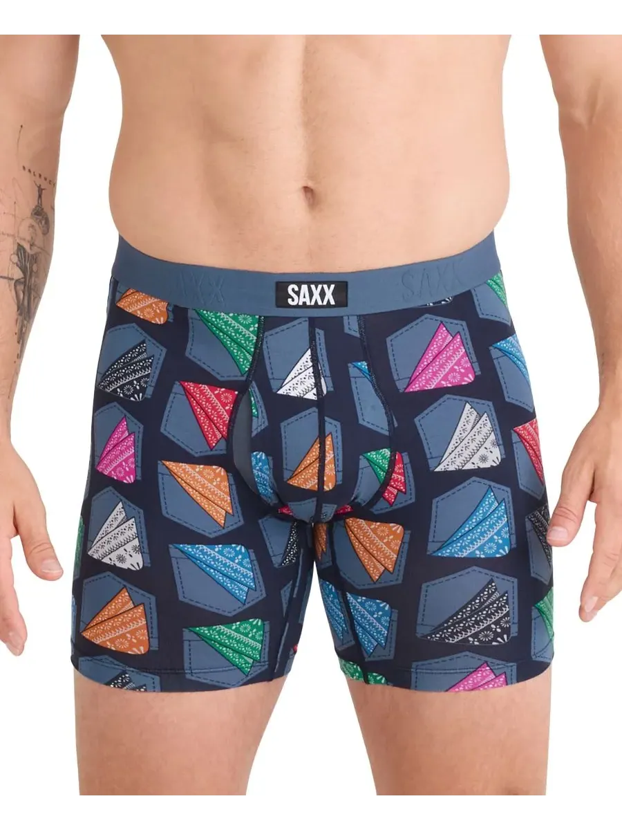 Мужские боксерские трусы Vibe Xtra Slim-Fit с принтом SAXX, Hankerchief-India Ink — изображение 2 из 3