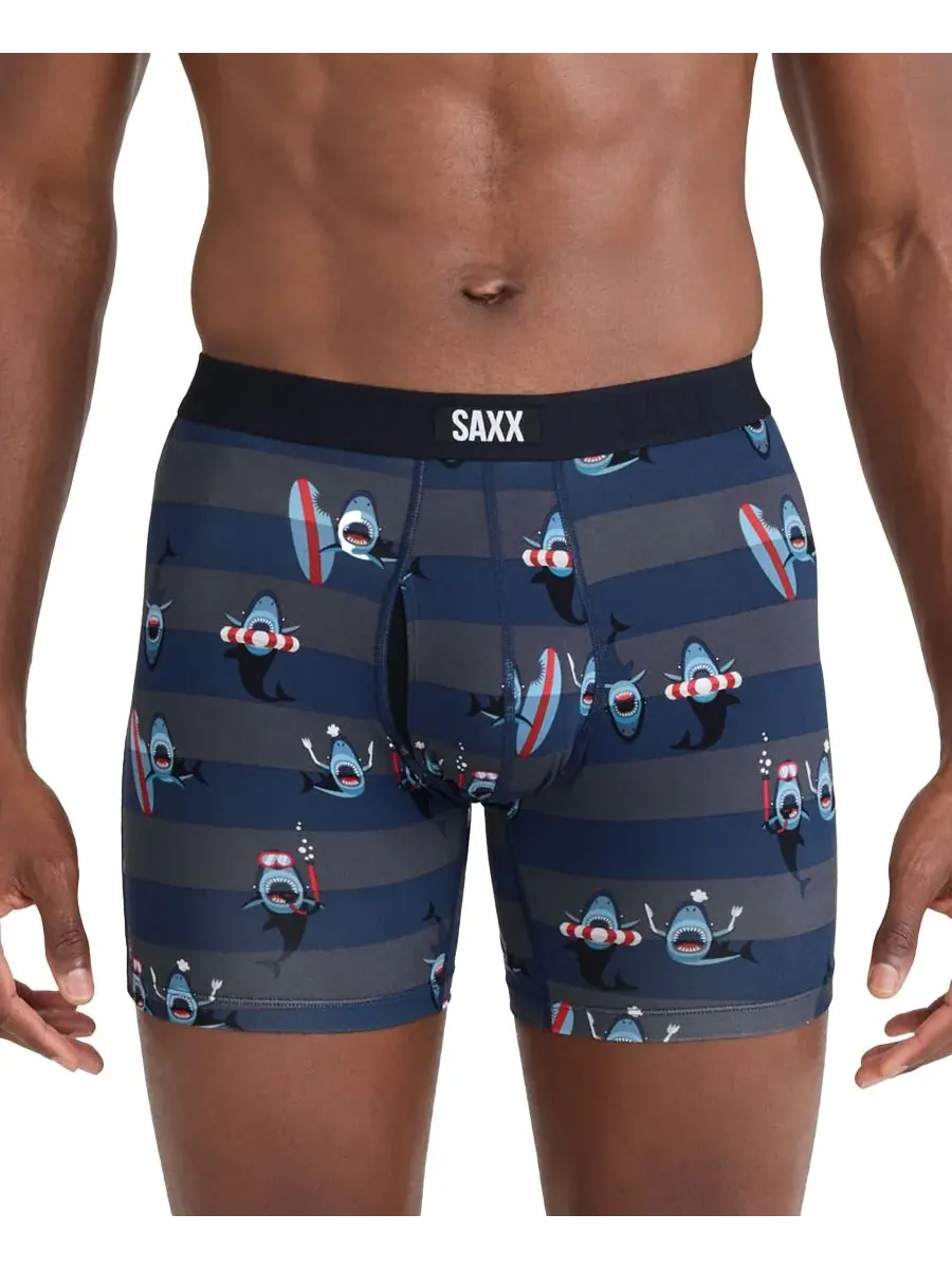 Мужские боксерские трусы Vibe Xtra Slim-Fit с принтом SAXX — изображение 2 из 3, темно-синий