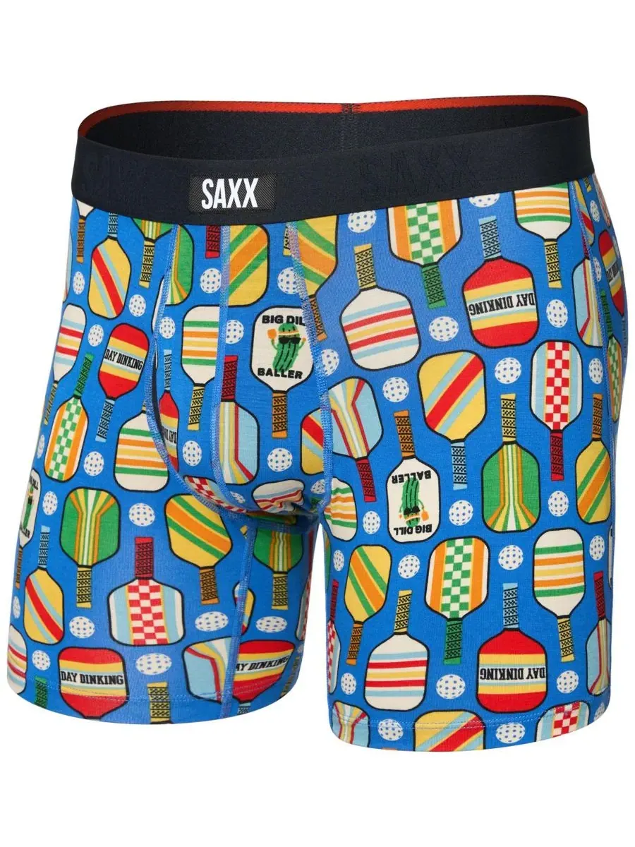 Мужские боксерские трусы Vibe Xtra Slim-Fit с принтом SAXX — изображение 1 из 3, синий