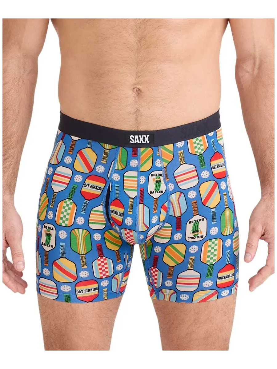 Мужские боксерские трусы Vibe Xtra Slim-Fit с принтом SAXX — изображение 2 из 3, синий
