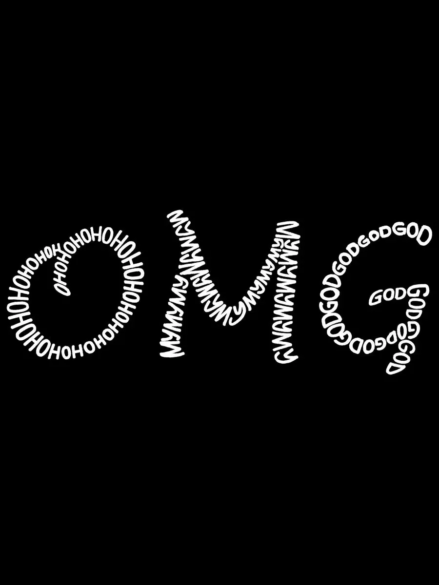Футболка большого размера с надписью OMG LA Pop Art — изображение 2 из 3, черный