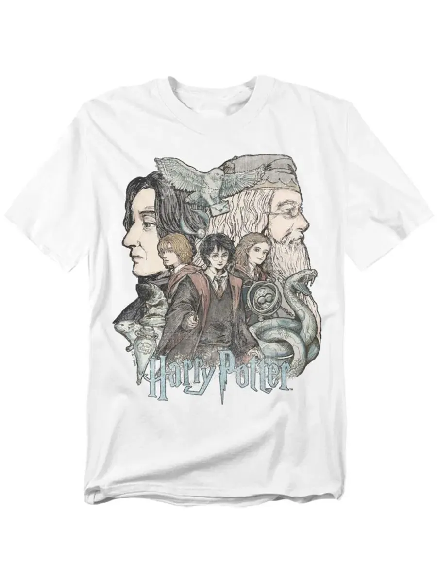 Футболка с принтом Sketch Poster Harry Potter — изображение 1 из 3, белый