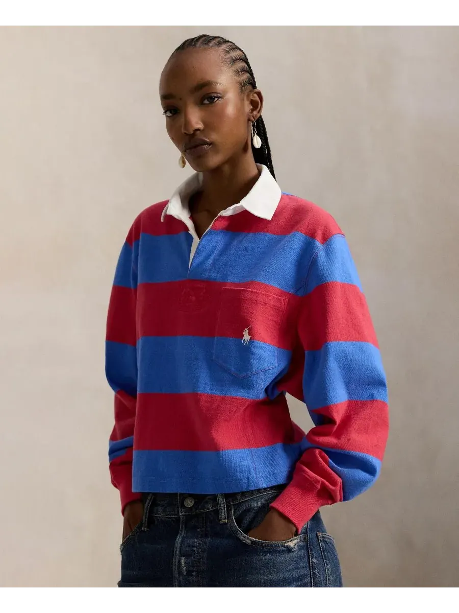 Женская регбийная рубашка в широкую полоску Polo Ralph Lauren
