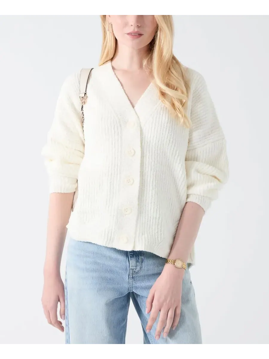 Женский кардиган Lana оверсайз с длинными рукавами GUESS — изображение 1 из 4, белый