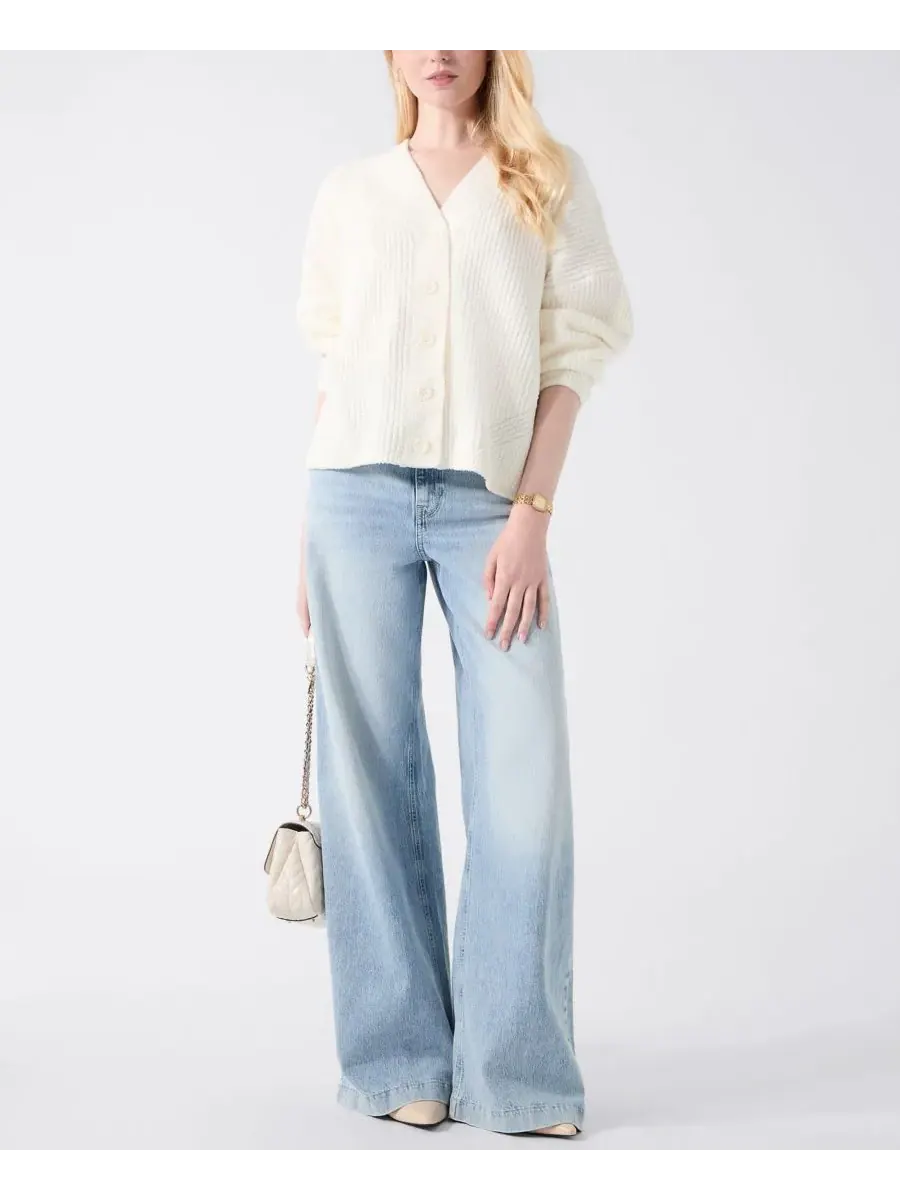 Женский кардиган Lana оверсайз с длинными рукавами GUESS — изображение 2 из 4, белый