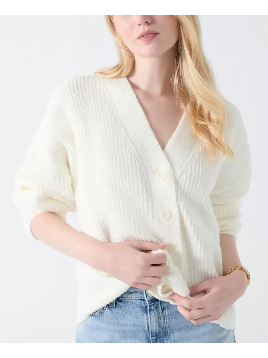 Женский кардиган Lana оверсайз с длинными рукавами GUESS — изображение 3 из 4, белый