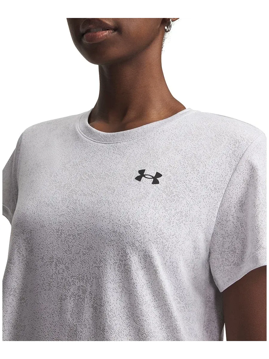 Женская футболка с коротким рукавом Tech Pixelate Under Armour — изображение 2 из 3, белый/черный