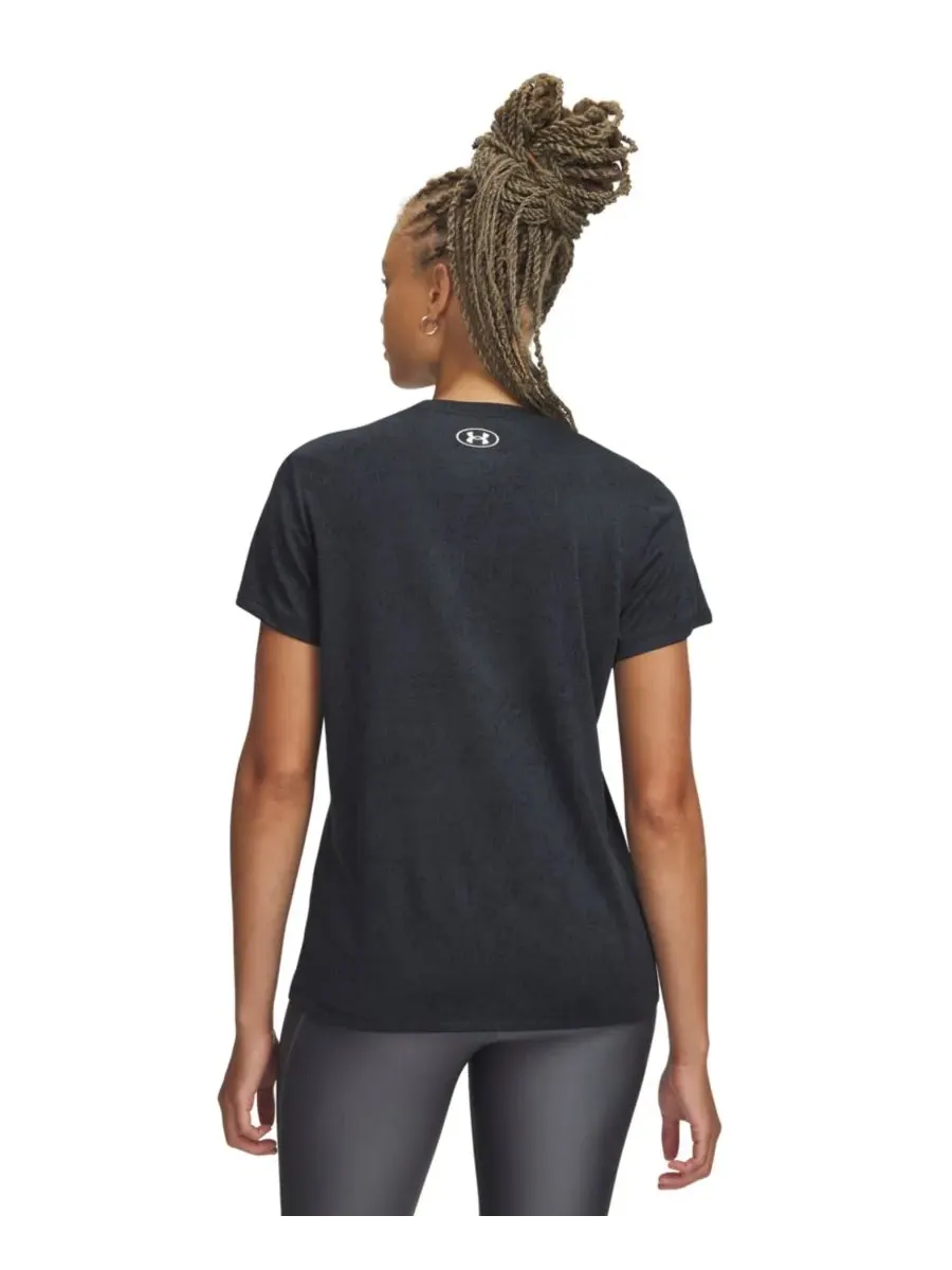 Женская футболка с коротким рукавом Tech Pixelate Under Armour — изображение 3 из 3, черный/белый