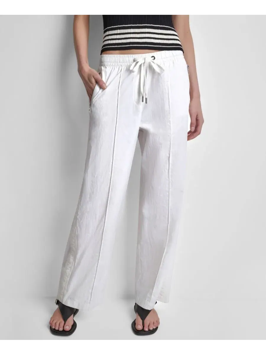 Женские брюки свободного кроя с логотипом DKNY