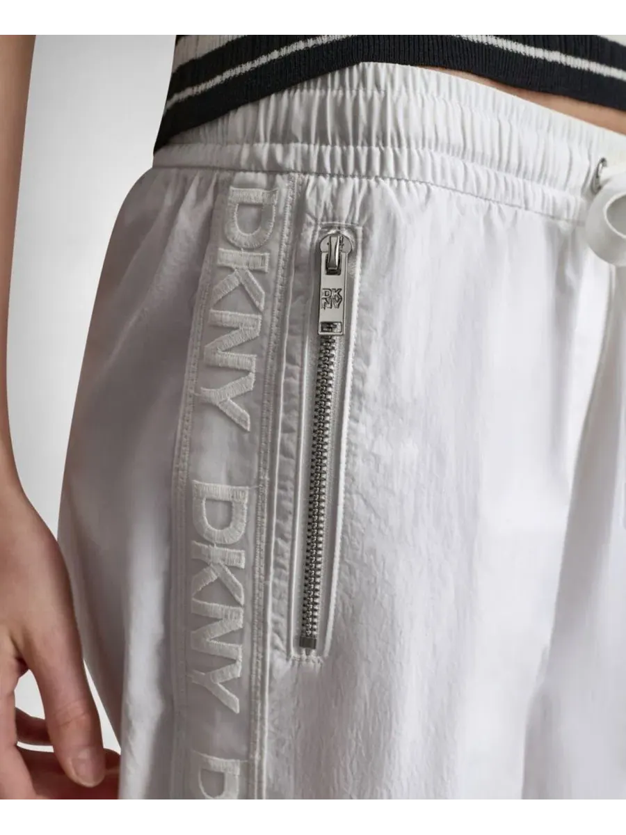 Женские брюки свободного кроя с логотипом DKNY — изображение 4 из 6, белый