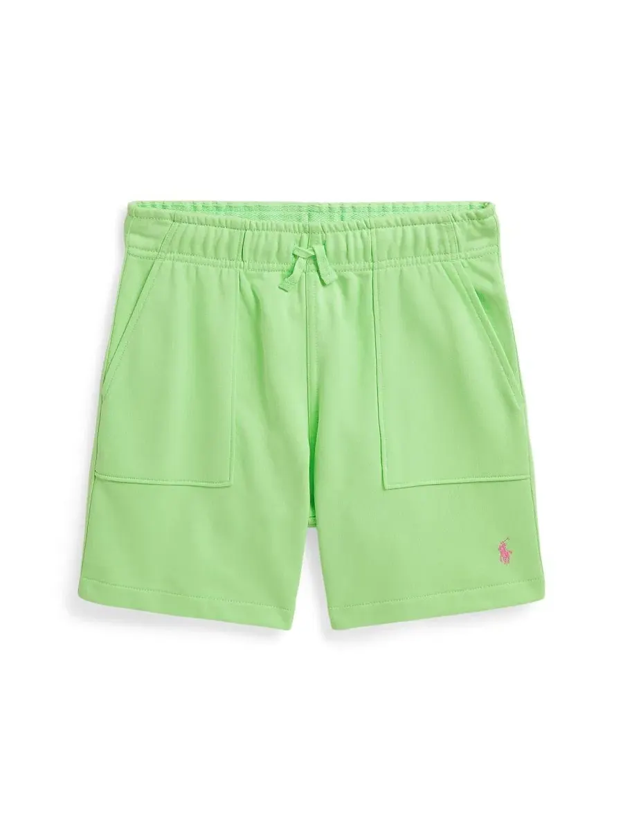 Детские шорты из французской махровой ткани, размер 8-20, на завязках Polo Ralph Lauren — изображение 4 из 6, зеленый