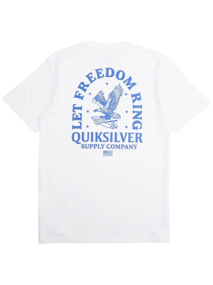 Мужская футболка с коротким рукавом "Кольцо Свободы" Quiksilver — изображение 1 из 3, белый