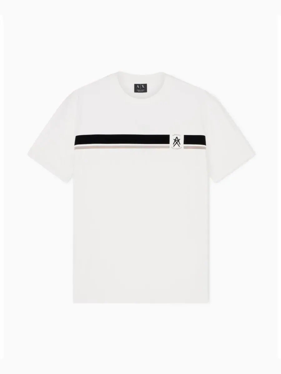 Мужская футболка с коротким рукавом и бархатной полосой A|X Armani Exchange