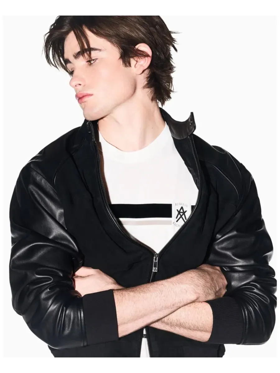 Мужская футболка с коротким рукавом и бархатной полосой A|X Armani Exchange — изображение 4 из 4, белый