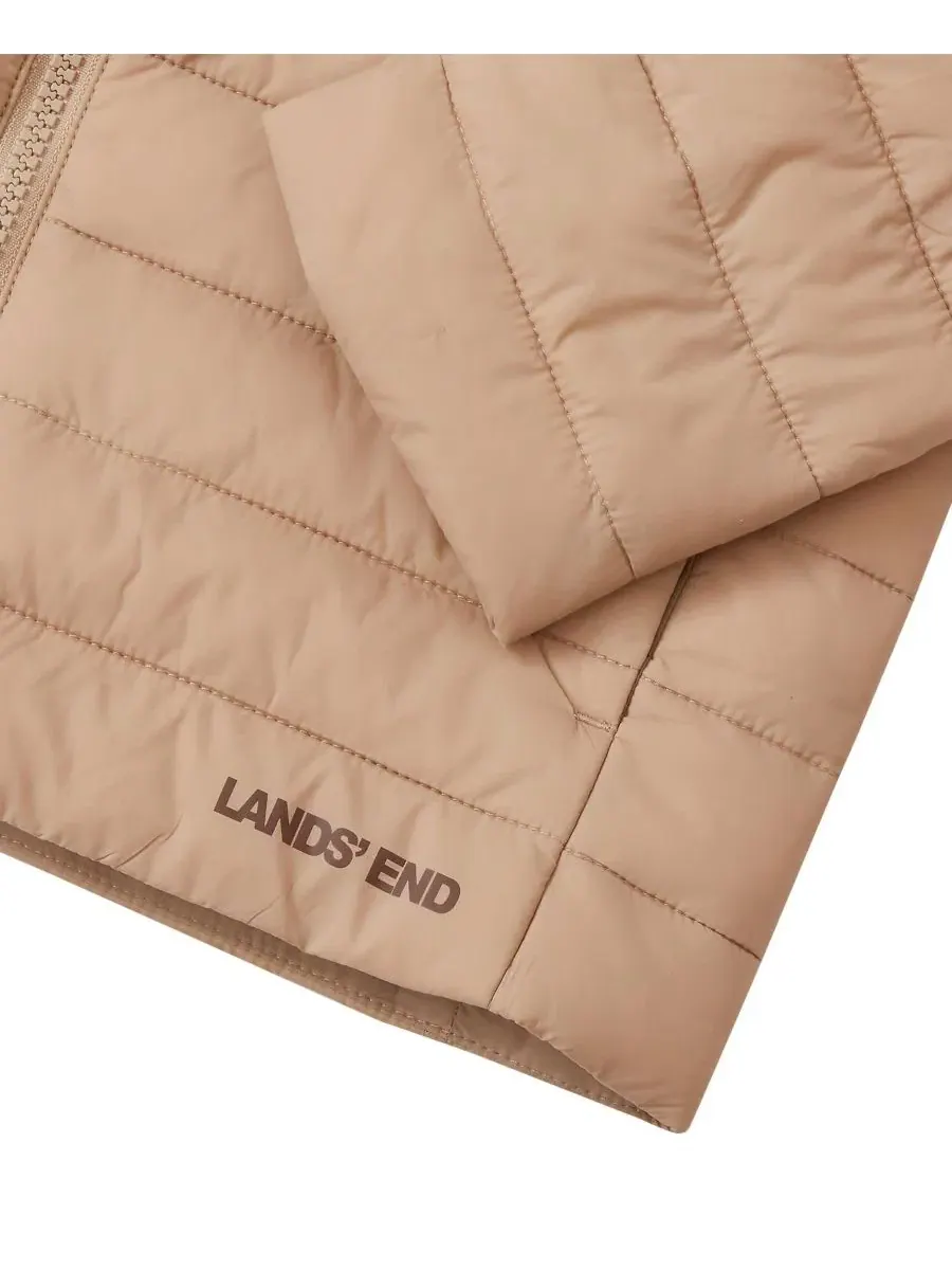 Детская куртка с капюшоном утепленная FeatherFree Lands' End — изображение 4 из 4, хаки