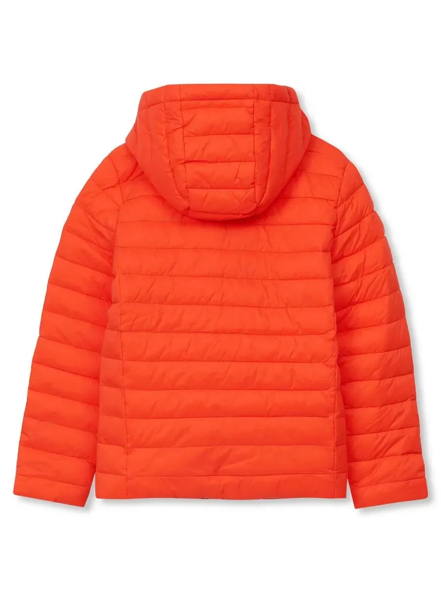 Детская куртка с капюшоном FeatherFree Insulated Hooded Packable Lands' End — изображение 2 из 4, яркий оранжевый