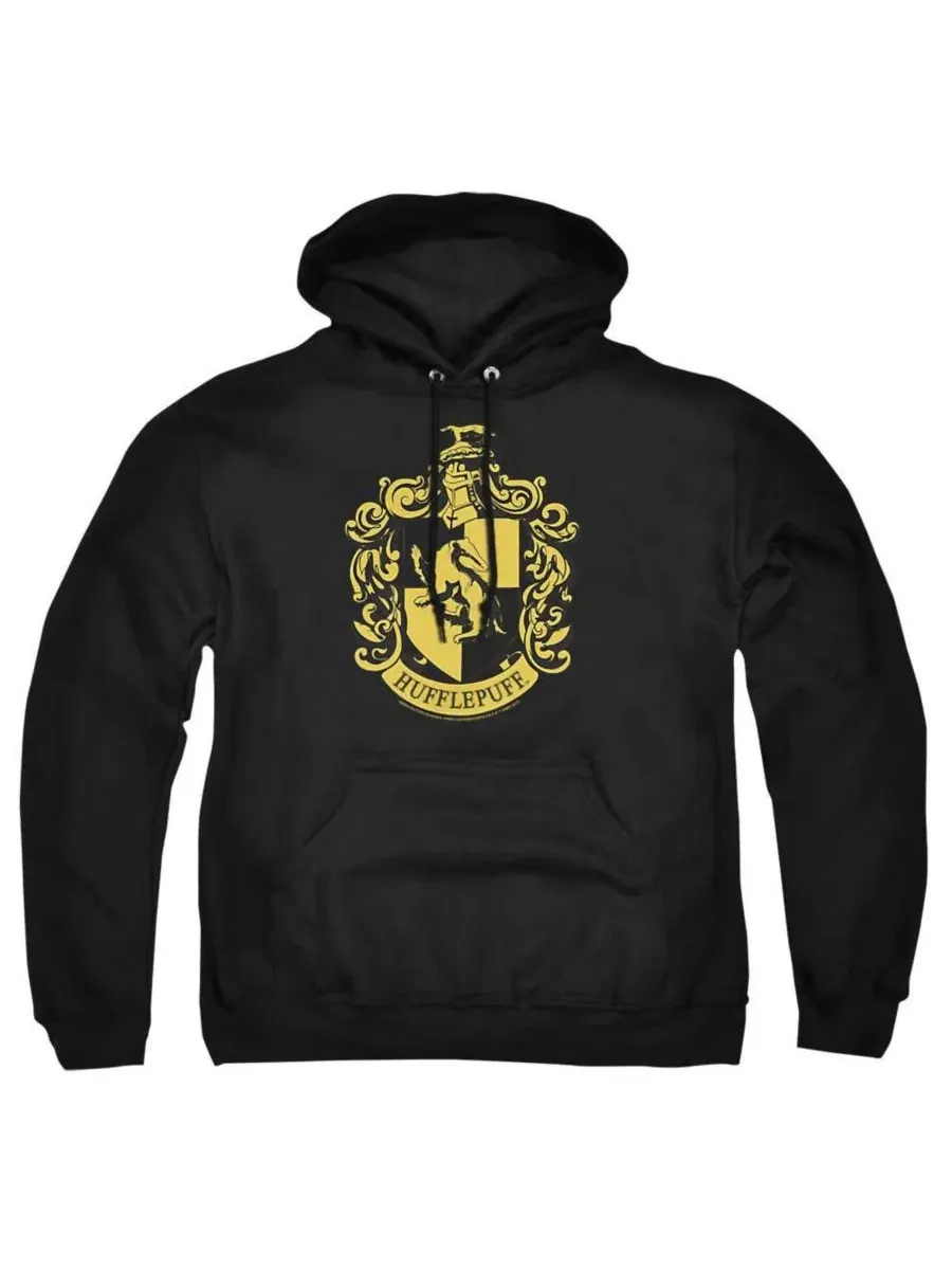 Худи с принтом Hufflepuff Crest Harry Potter — изображение 1 из 3, черный