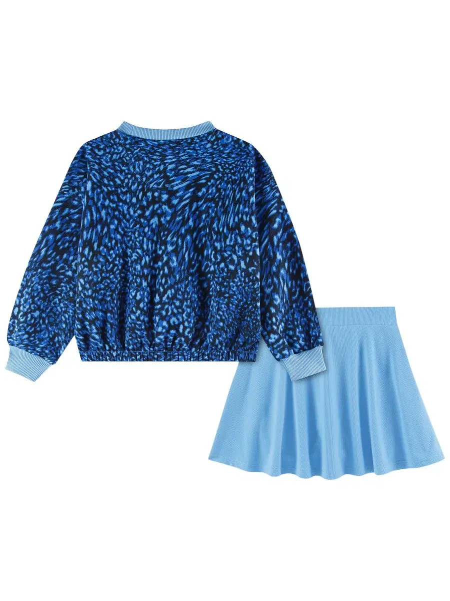 Комплект из топа и юбки-шорт с принтом, модель Allover Printed Top and Scooter Skort Nike — изображение 2 из 5, синий