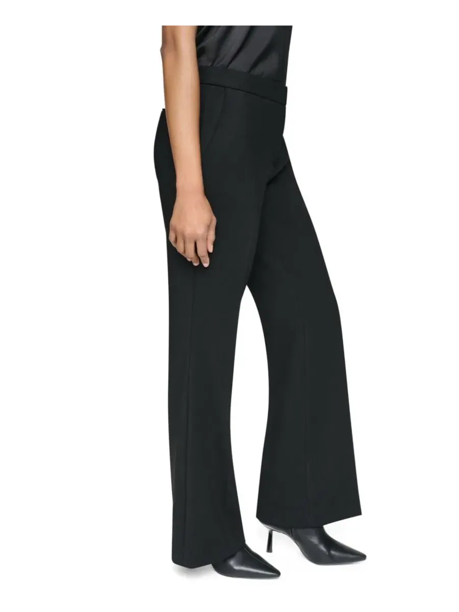 Брюки-клеш с заниженной талией DKNY — изображение 4 из 8, черный