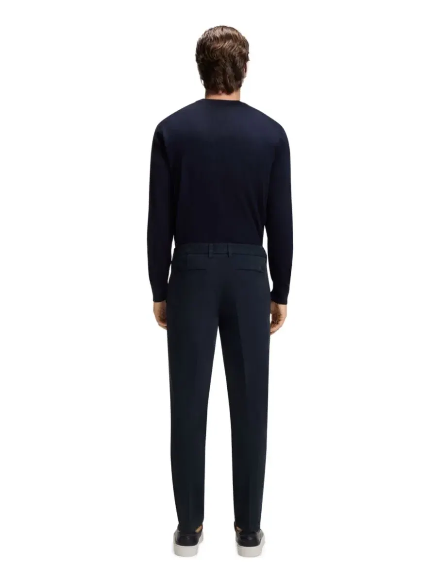 Брюки прямого кроя из хлопкового габардина с эластаном Hugo Boss — 3