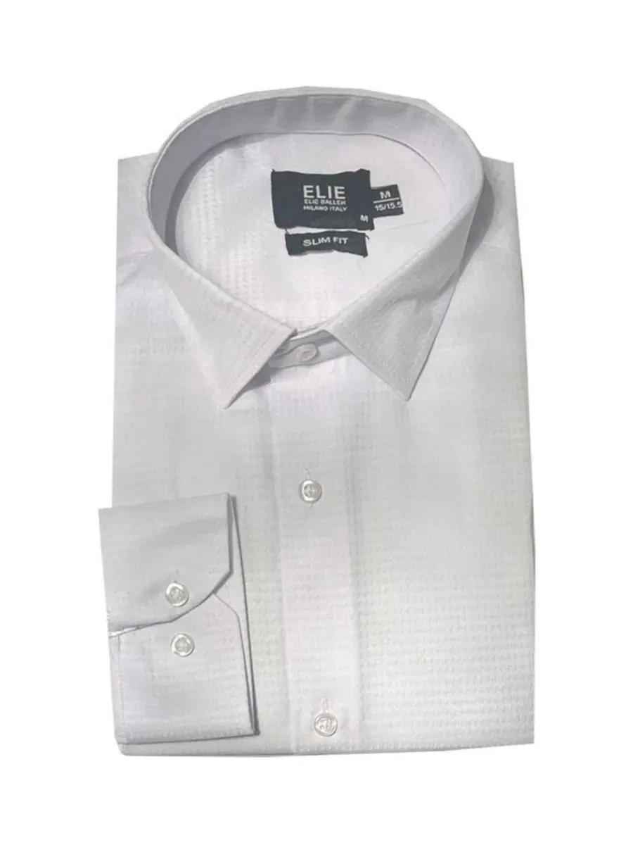 Сорочка с длинным рукавом, Slim Fit Elie Balleh — изображение 3 из 5, белый