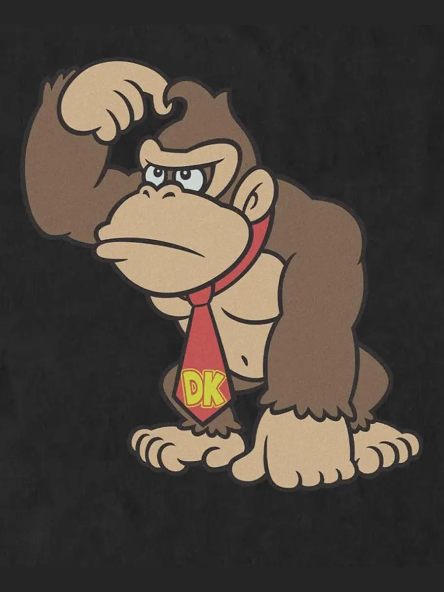 Футболка с принтом Donkey Dont Know, Nintendo Fifth Sun — изображение 3 из 3, черный