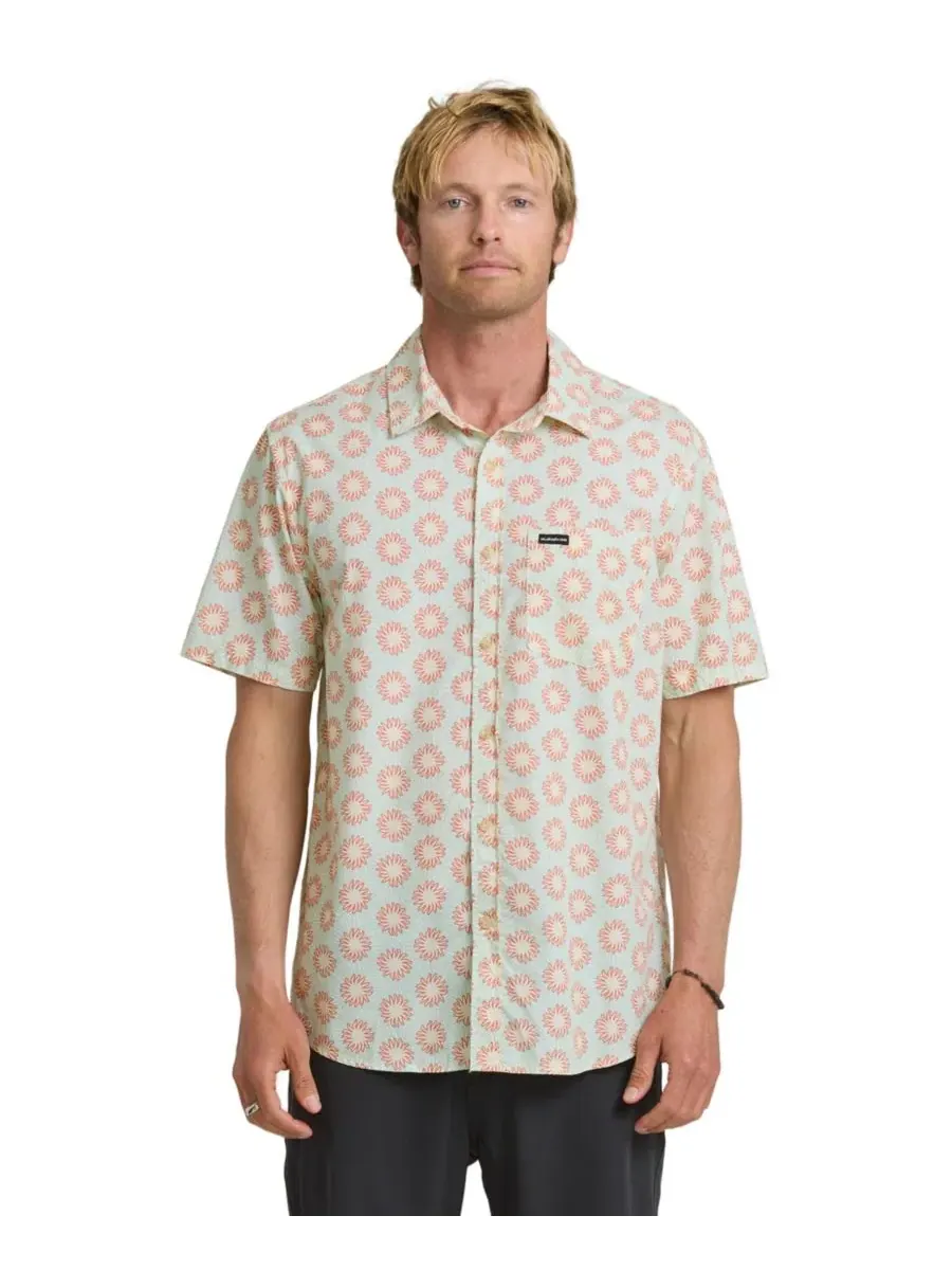 Мужская классическая рубашка с коротким рукавом Ocean Mayhem Quiksilver — изображение 1 из 3, белый
