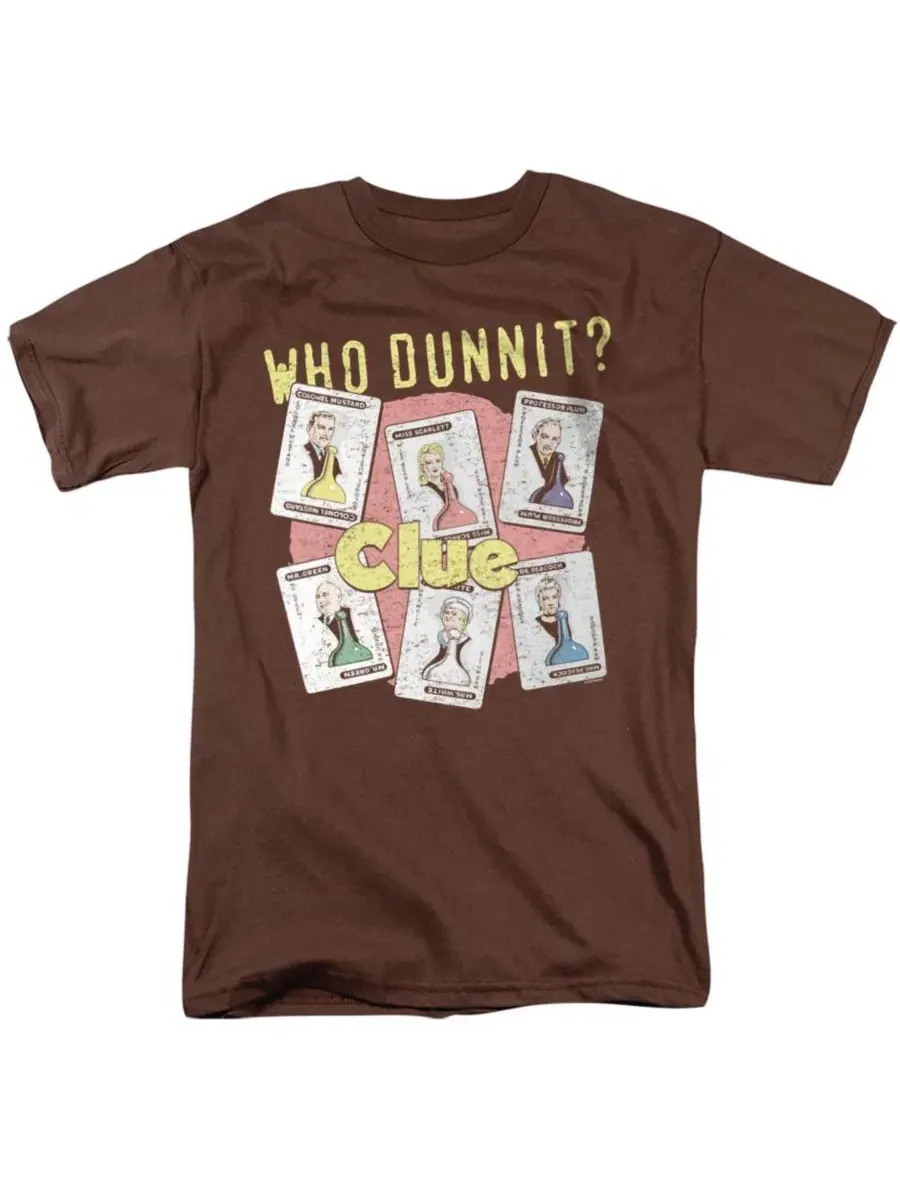 Футболка с принтом Men's + Clue Who Dunnit Hasbro+ — изображение 1 из 3, коричневый