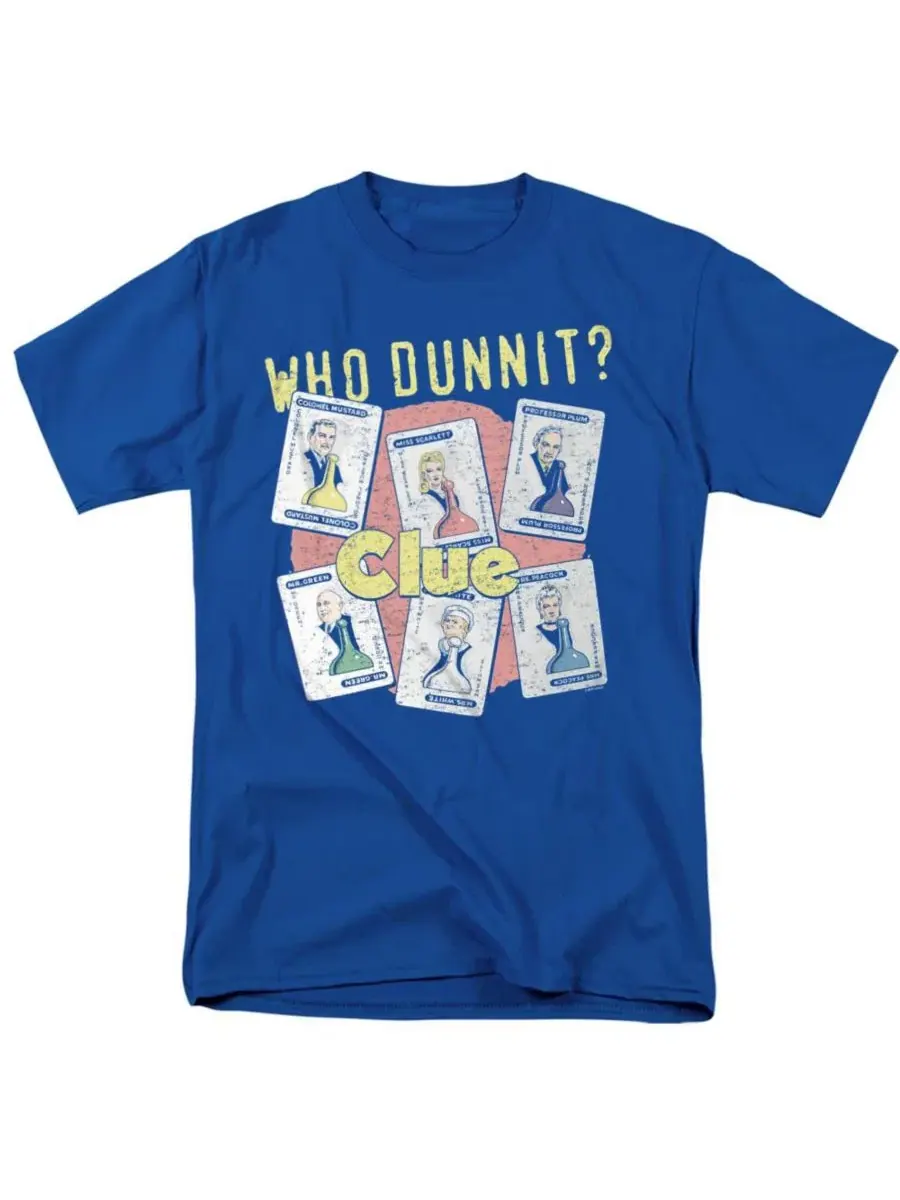 Футболка с принтом Men's + Clue Who Dunnit Hasbro+ — изображение 1 из 3, королевский