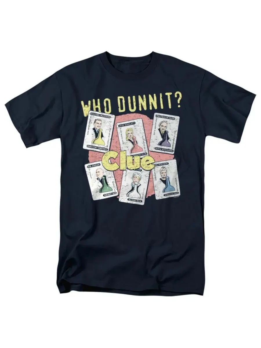 Футболка с принтом Clue Who Dunnit Hasbro+ — изображение 1 из 3, темно-синий