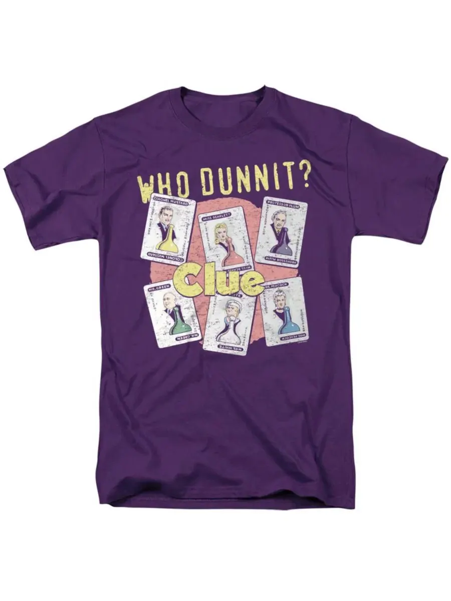Футболка с принтом Who Dunnit Men's Clue Hasbro+ — изображение 1 из 3, фиолетовый
