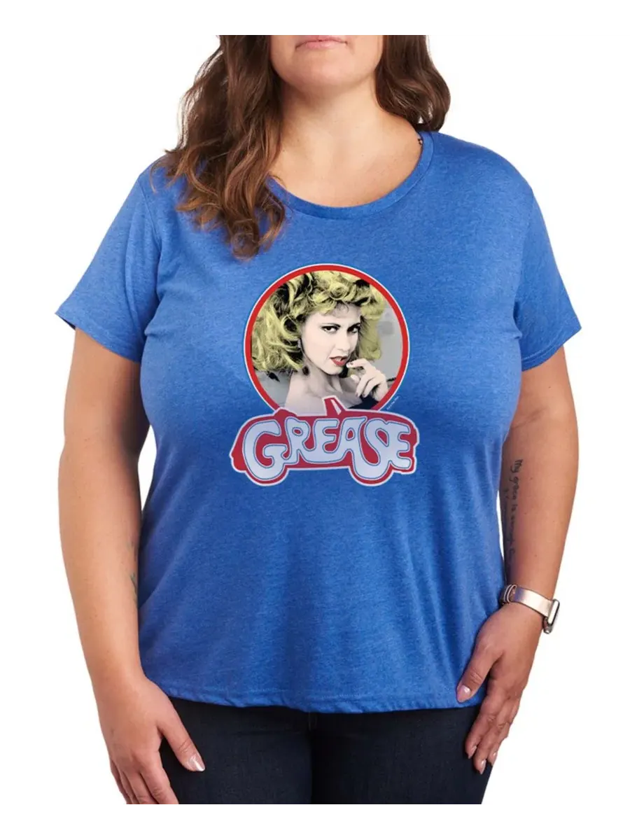 Футболка с принтом Grease Sandy Plus Size Hybrid Apparel — изображение 1 из 3, синий