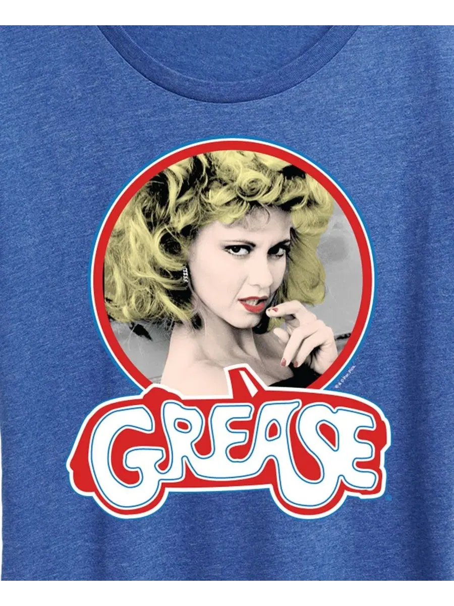 Футболка с принтом Grease Sandy Plus Size Hybrid Apparel — изображение 2 из 3, синий