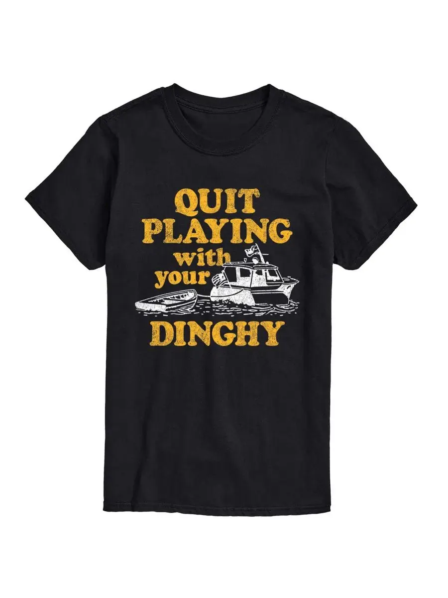 Футболка с принтом Quit Playing With Your Dinghy AIRWAVES — изображение 1 из 3, черный