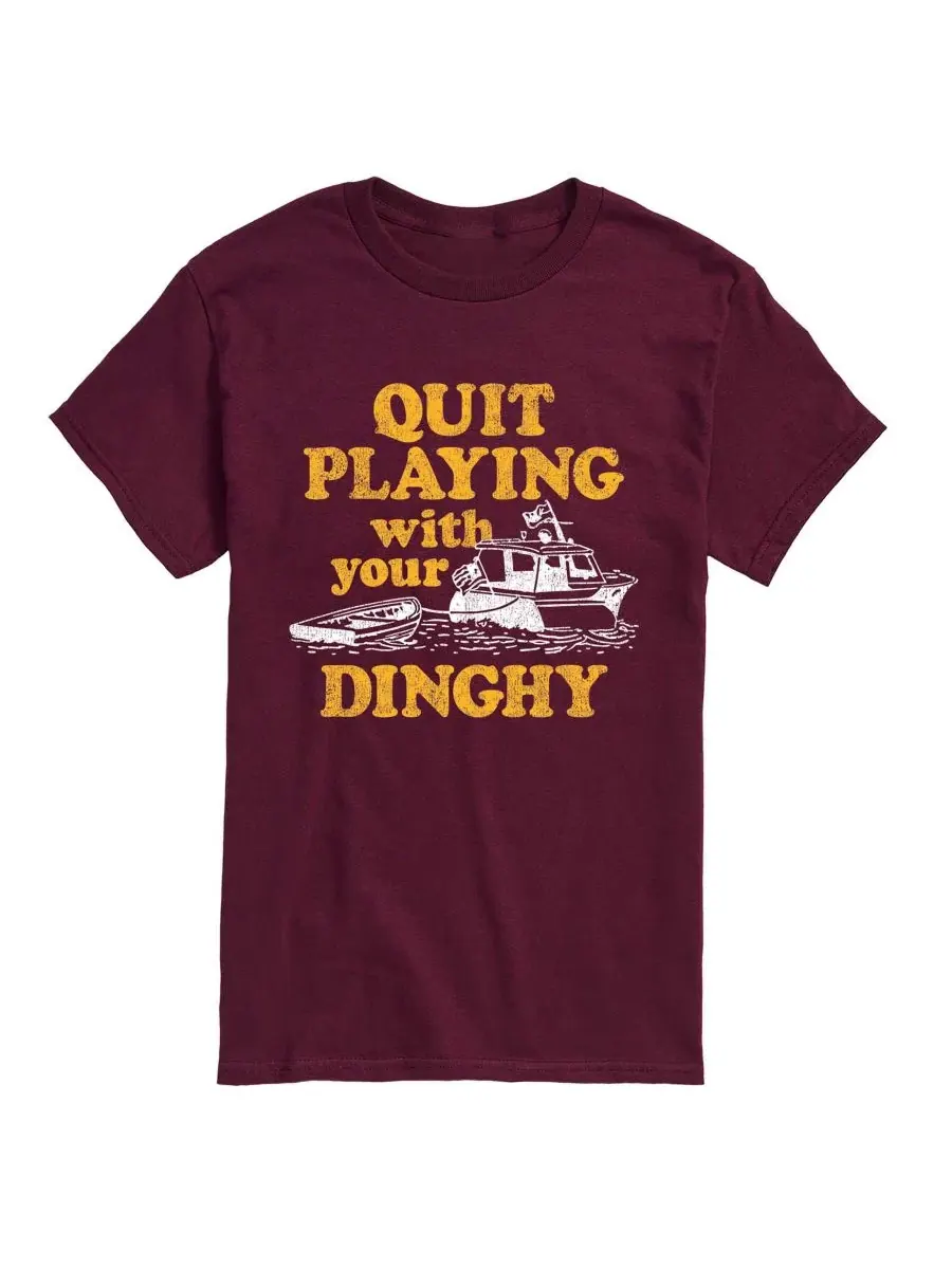Футболка с графическим принтом Quit Playing With Your Dinghy AIRWAVES — изображение 1 из 3, коричневый