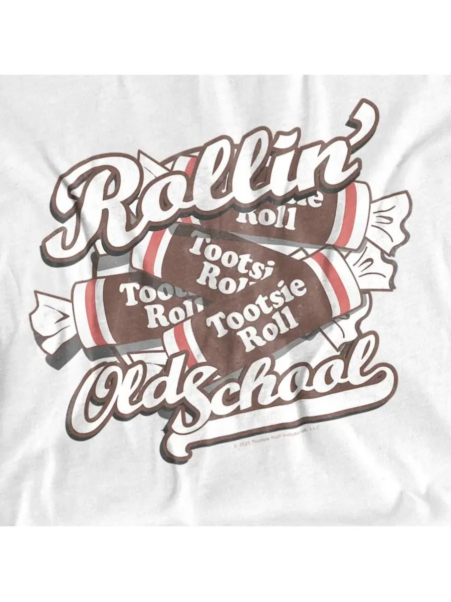 Футболка с принтом Rollin Old School Tootsie Roll — изображение 2 из 3, белый
