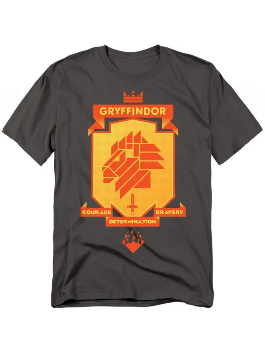 Футболка с принтом Gryffindor Courage And Bravery Harry Potter — изображение 1 из 3, темно-серый