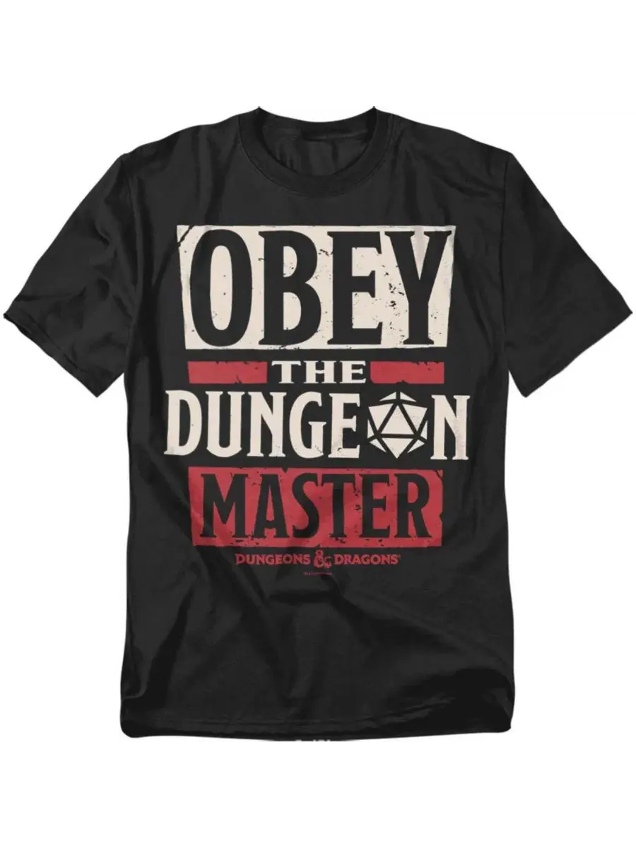 Футболка с принтом Dungeon Master D&D — черный